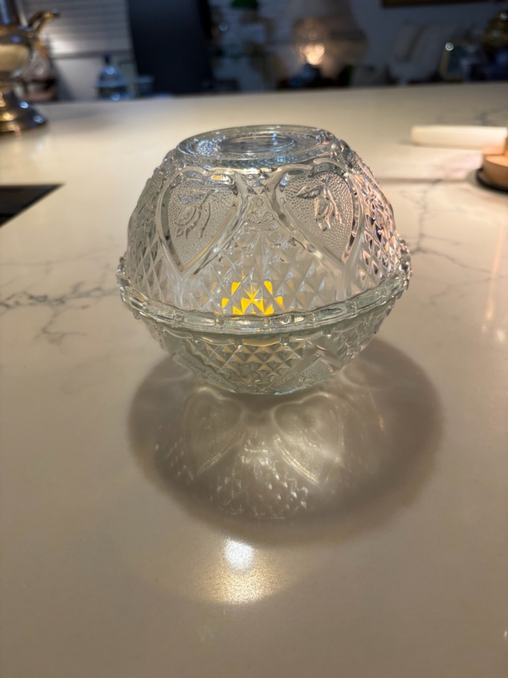 Clear Glass Decorative Tea Light Holder - Home Accents